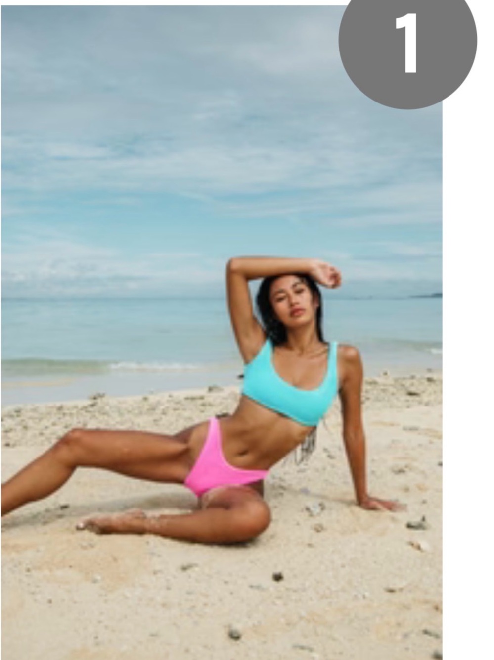 SKATIE Women’s Two-Piece Swim Set in Aqua & Hot Pink one-size
